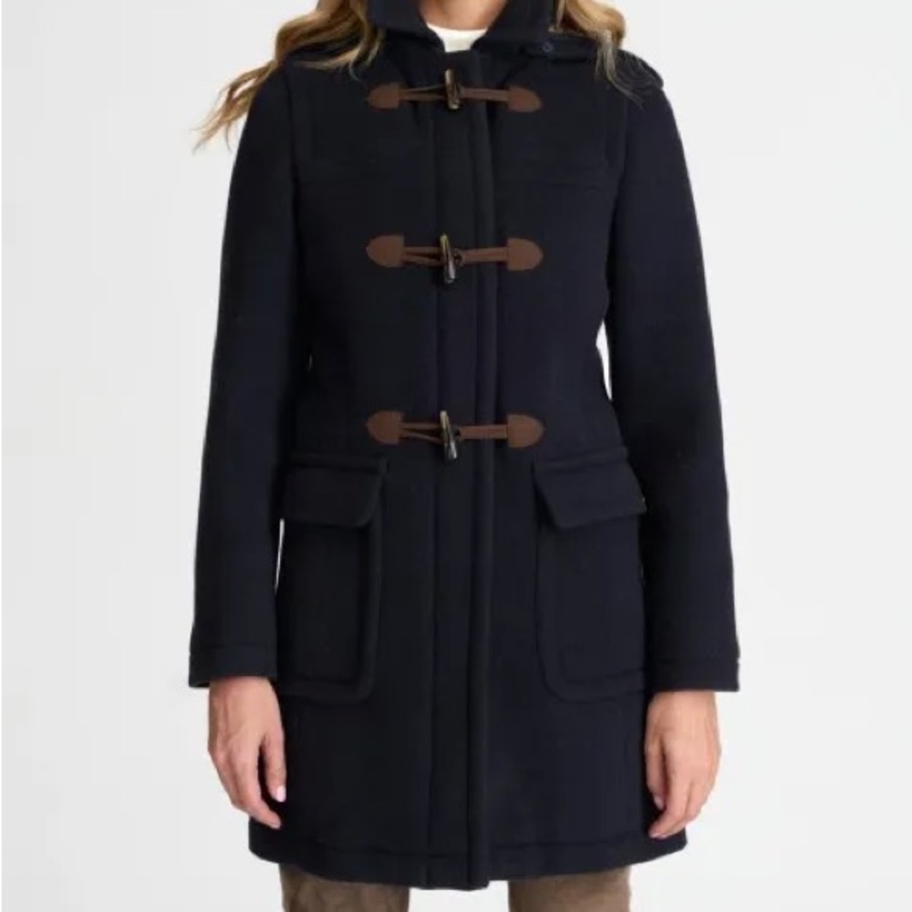 Vintage Navy Toggle Coat Wool Hooded Duffle Coat
